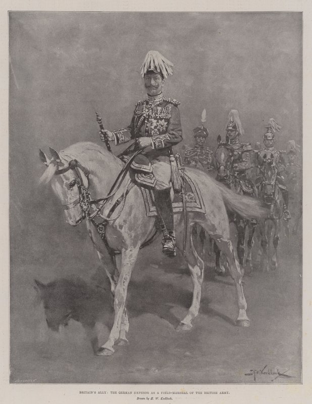 Storbritanniens allierede, den tyske kejser som feltmarskal for den britiske hær af Hermanus Willem Koekkoek