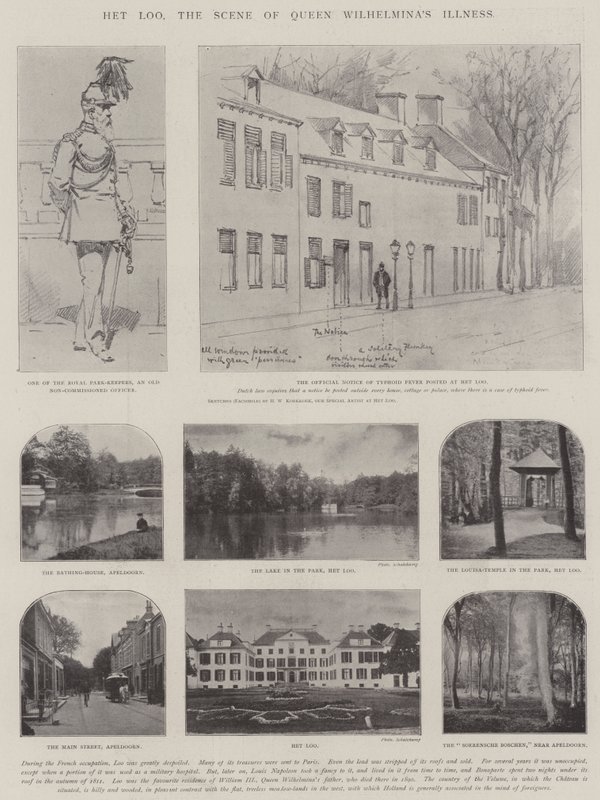 Het Loo, scenen for dronning Wilhelminas sygdom af Hermanus Willem Koekkoek