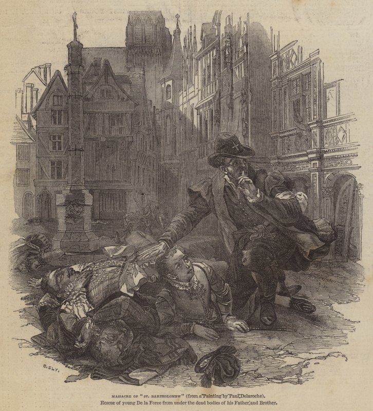 Massakren på Sankt Bartolomæus af Hippolyte Delaroche