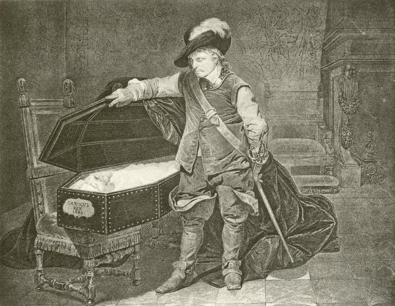 Oliver Cromwell ser på kong Charles I