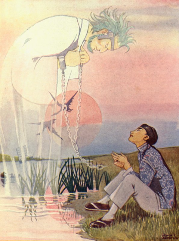 "Jeg er ringens slave!" (farve litho) af Honor Charlotte Appleton