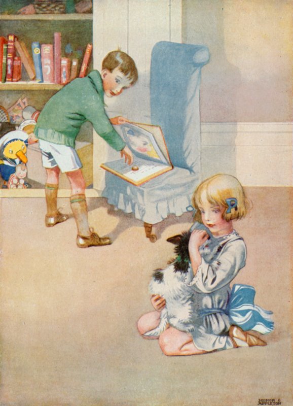 Illustration til Josephines fødselsdag (farve litho) af Honor Charlotte Appleton