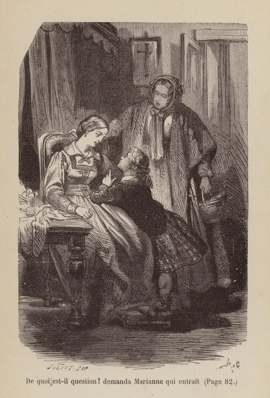 Illustration til Un Bon Petit Diable (kobberstik) af Horace (after) Castelli