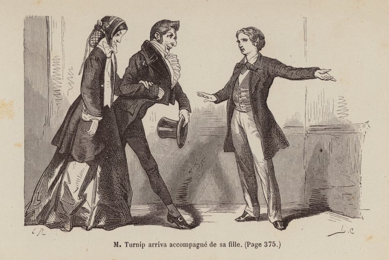 Illustration til Un Bon Petit Diable (kobberstik) af Horace (after) Castelli