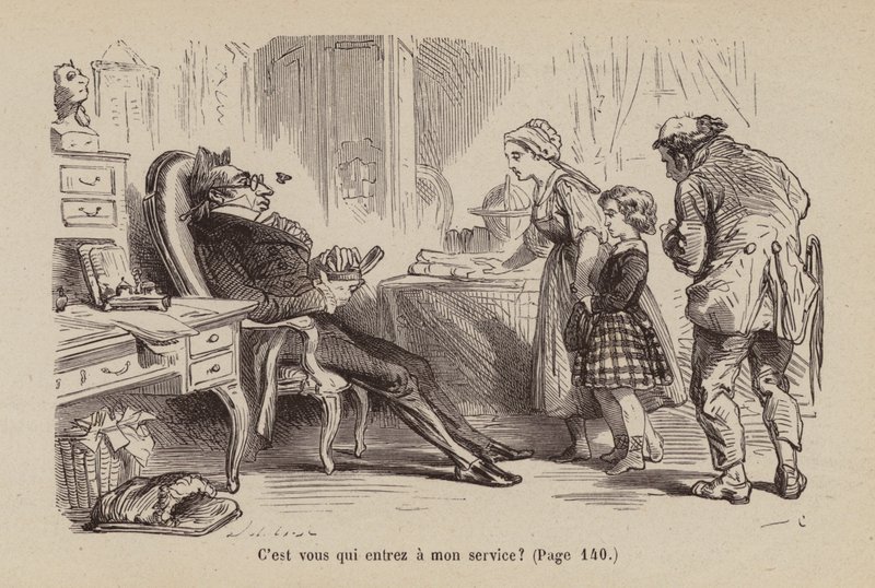 Illustration til Un Bon Petit Diable (kobberstik) af Horace (after) Castelli