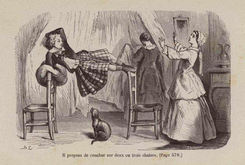 Illustration til Un Bon Petit Diable (kobberstik) af Horace (after) Castelli