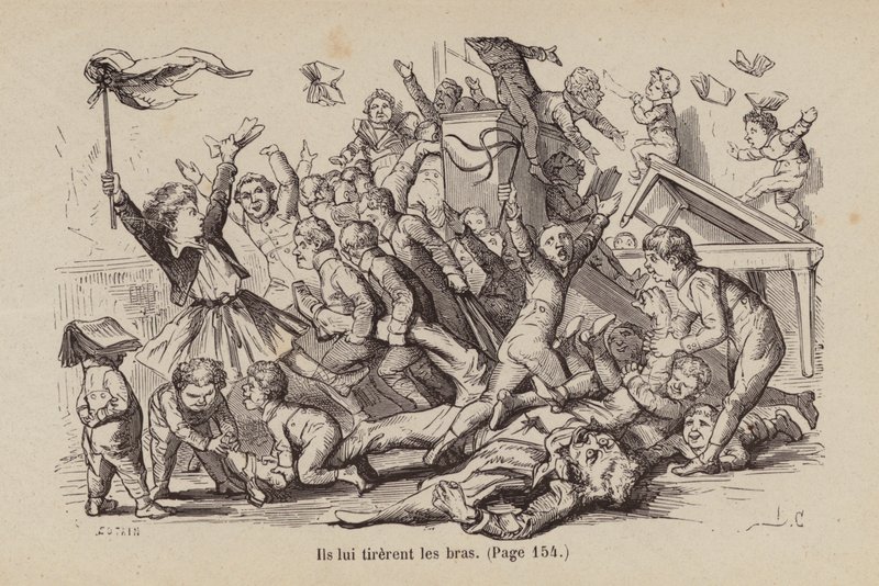 Illustration til Un Bon Petit Diable (kobberstik) af Horace (after) Castelli