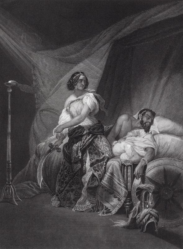Judith og Holofernes, Judith, kap. 13, v 4, 7 (kobberstik) af Horace (after) Vernet