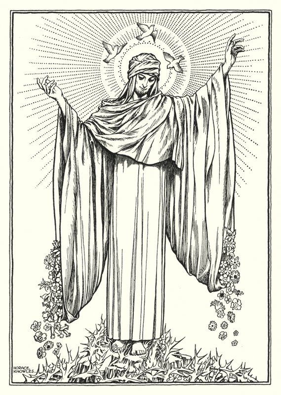 Illustration til Bjergprædikenen (kobberstik) af Horace J. Knowles