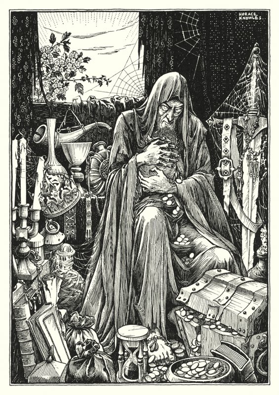 Illustration til Bjergprædikenen (kobberstik) af Horace J. Knowles