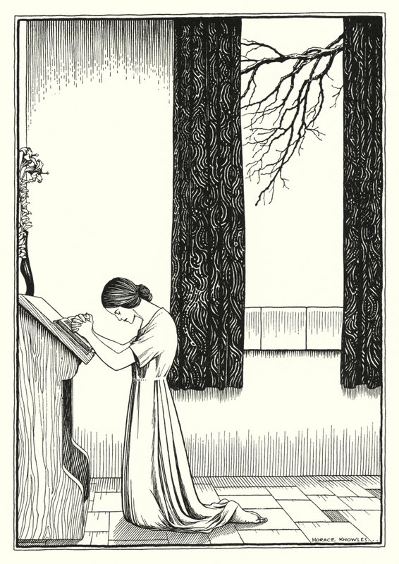 Illustration til Bjergprædikenen (kobberstik) af Horace J. Knowles