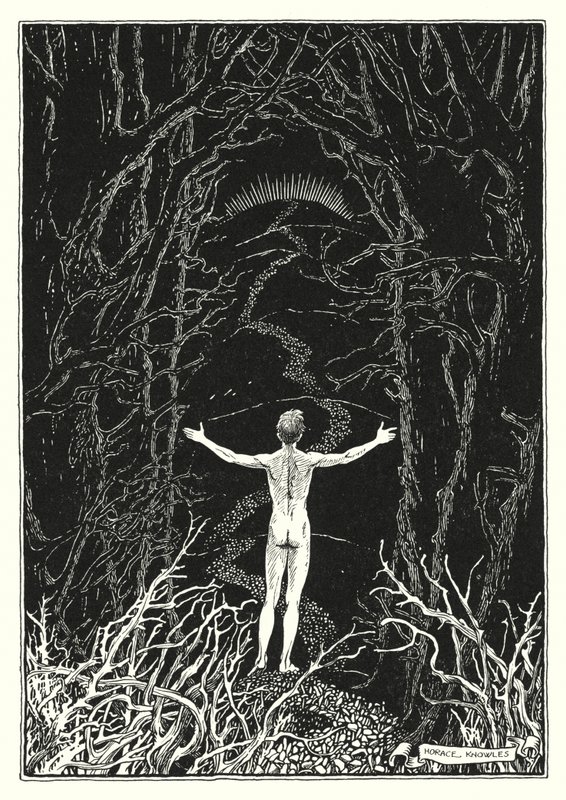 Illustration til Bjergprædikenen (kobberstik) af Horace J. Knowles