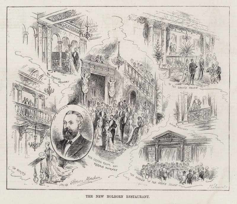 The New Holborn Restaurant (gravering) af Horace Morehen