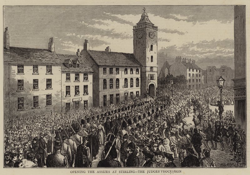 Åbning af Assizes ved Stirling, Dommernes Procession af Horatio Gordon Robley