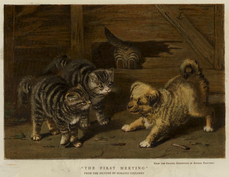 Det første møde (chromolitho) af Horatio Henry Couldery