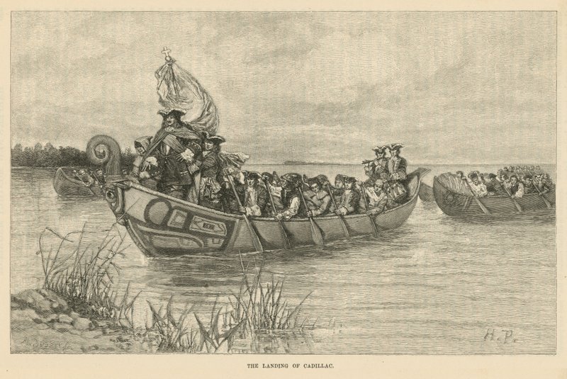 Landingen af Cadillac af Howard Pyle
