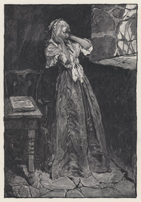 Marie Antoinette i fængslet i templets tårn af Howard (after) Pyle