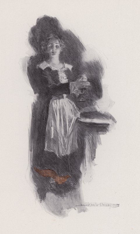 Illustration til Evangeline, A Tale of Arcadie, af Henry Wadsworth Longfellow (litho) af Howard Chandler (after) Christy