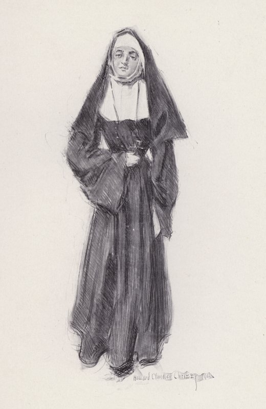 Illustration til Evangeline, A Tale of Arcadie, af Henry Wadsworth Longfellow (litho) af Howard Chandler (after) Christy