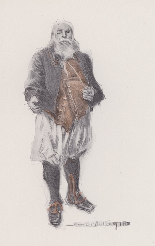 Illustration til Evangeline, A Tale of Arcadie, af Henry Wadsworth Longfellow (litho) af Howard Chandler (after) Christy