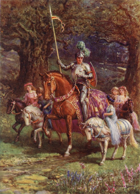 St Patrick af Irland (farve litho) af Howard Davie