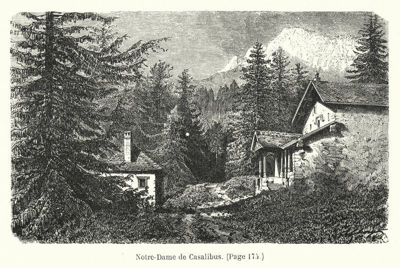 Illustration til Les Deux Robinsons de la Grande-Chartreuse (kobberstik) af Hubert Clerget