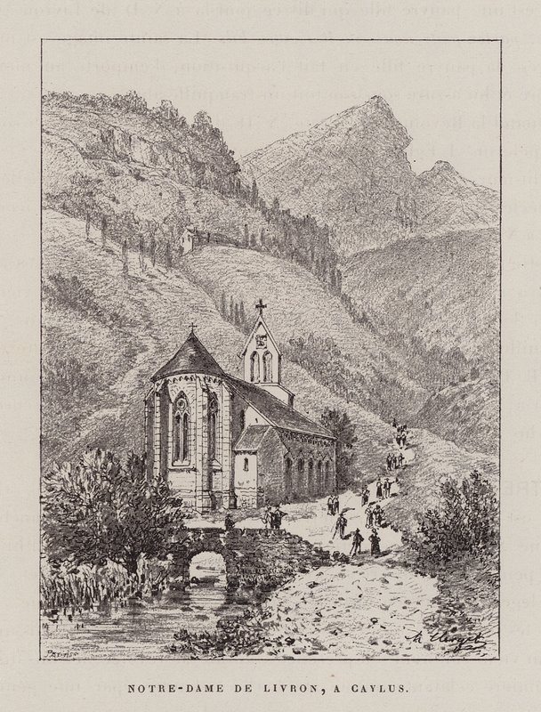 Notre-Dame De Livron, A Caylus (stik) af Hubert Clerget