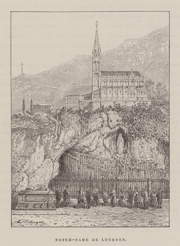 Notre-Dame De Lourdes (kobberstik) af Hubert Clerget