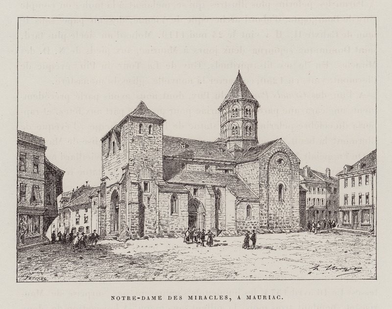 Notre-Dame Des Miracles, A Mauriac (kobberstik) af Hubert Clerget
