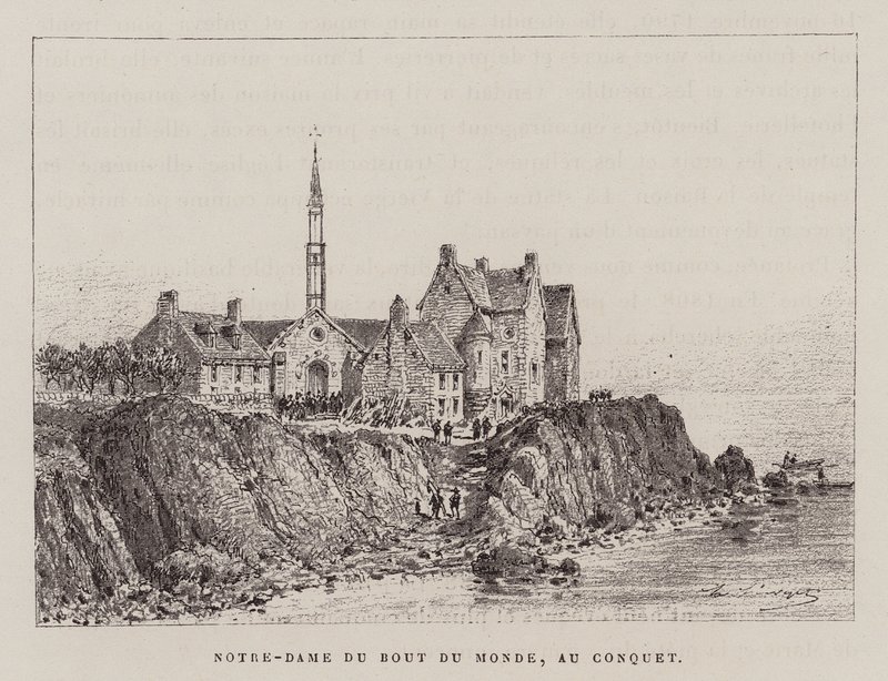 Notre-Dame Du Bout Du Monde, Au Conquet (kobberstik) af Hubert Clerget