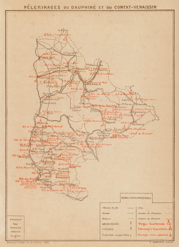 Pelerinages Du Dauphine Et Du Comtat-Venaissin (farvelitografi) af Hubert Clerget