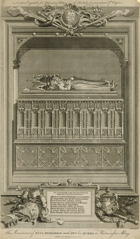 Monumentet af kong Richard II og Ann hans dronning af Hubert Francois Gravelot