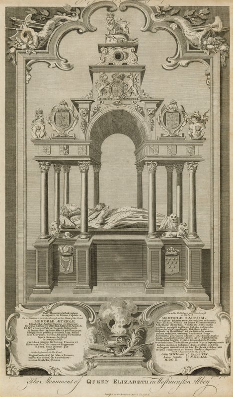 Dronning Elizabeths monument af Hubert Francois Gravelot