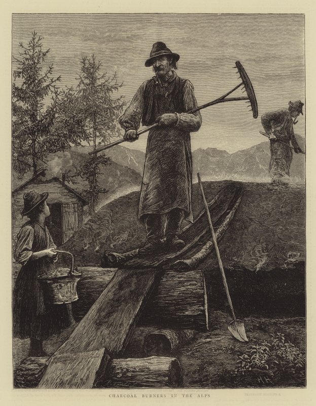 Kulbrændere i Alperne af Hubert von Herkomer