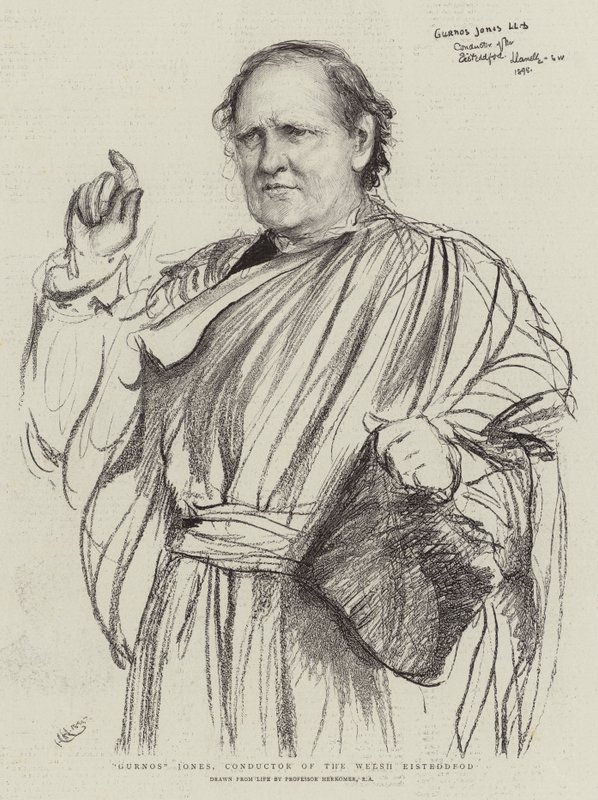 Gurnos Jones, dirigent for den walisiske Eisteddfod af Hubert von Herkomer