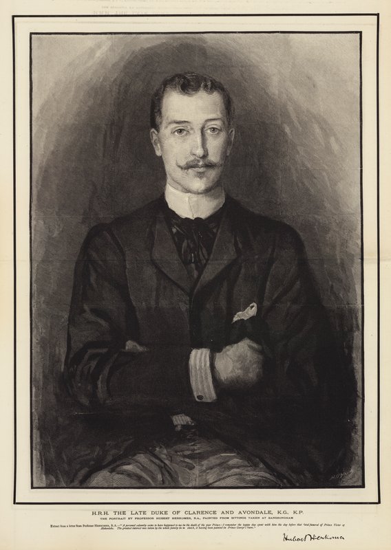 HRH den afdøde hertug af Clarence og Avondale, KG, KP af Hubert von Herkomer