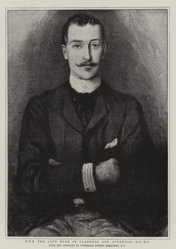 H R H den afdøde hertug af Clarence og Avondale, KG, KP af Hubert von Herkomer