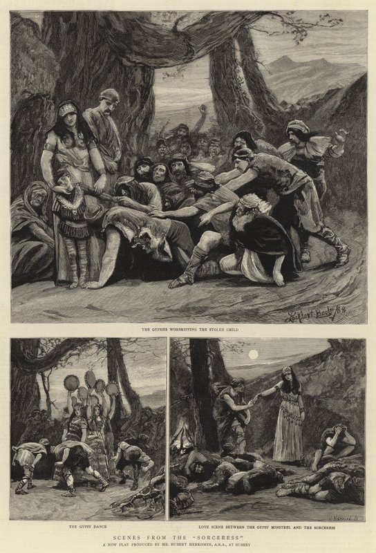 Scener fra Troldkvinden af Hubert von Herkomer