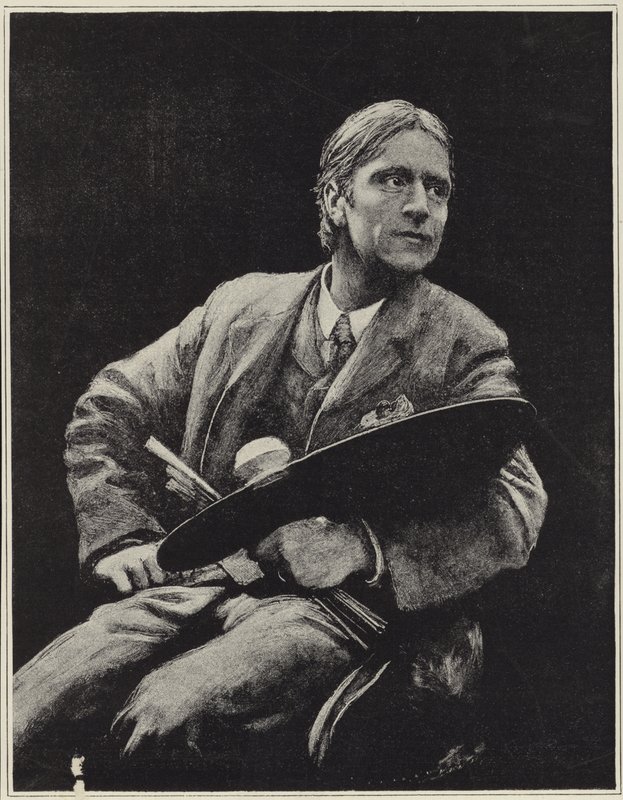 Selvportræt af den britiske kunstner Hubert Herkomer af Hubert von Herkomer
