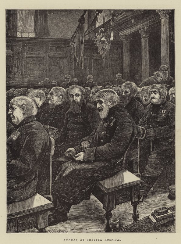 Søndag på Chelsea Hospital af Hubert von Herkomer
