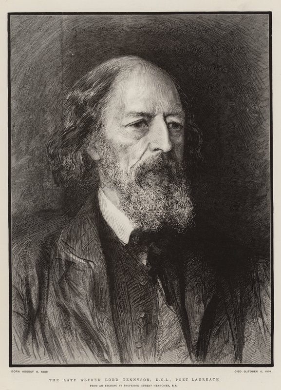 Den afdøde Alfred Lord Tennyson, DCL, digterpristager af Hubert von Herkomer