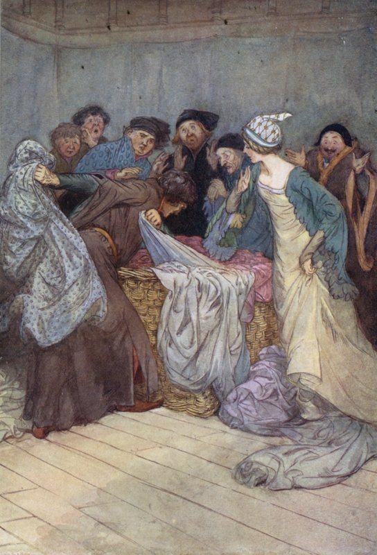 Illustration til De muntre koner af Windsor af Hugh Thomson