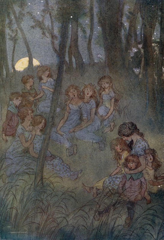 Illustration til De muntre koner af Windsor af Hugh Thomson