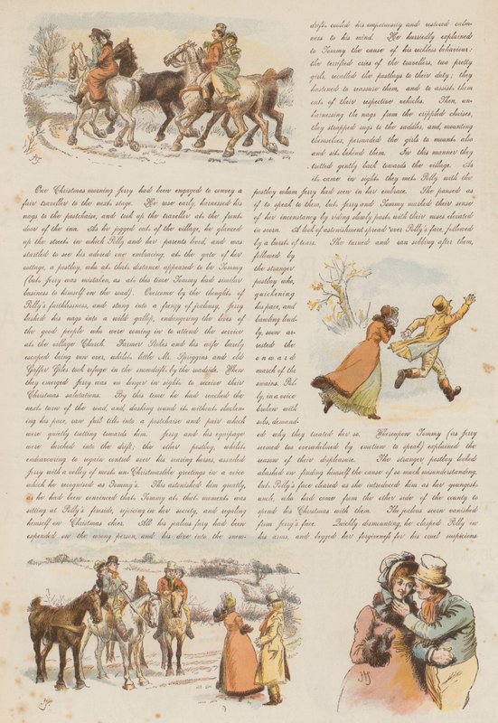 The Loves and Jalousies of Two Jolly Postboys (chromolitho) af Hugh Thomson