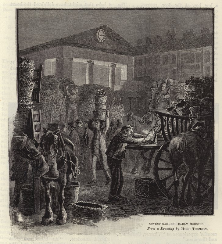 Covent Garden - tidlig morgen af Hugh Thomson
