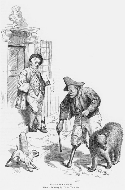 Hogarth i sit arbejdsværelse af Hugh Thomson