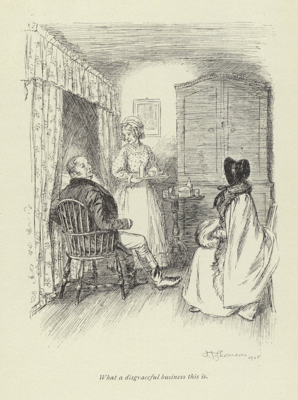 Illustration til Amos Barton af George Eliot af Hugh Thomson