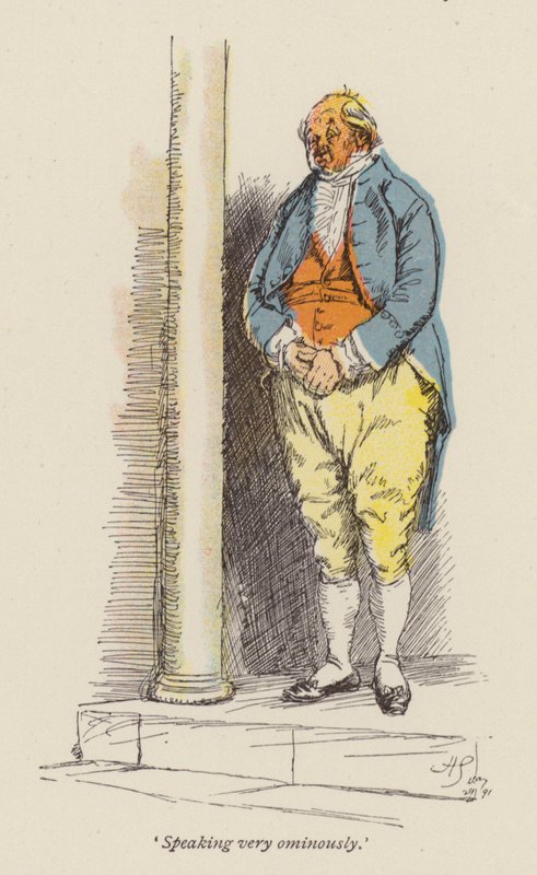 Illustration til Cranford af fru Gaskell (farvet gravering) af Hugh Thomson