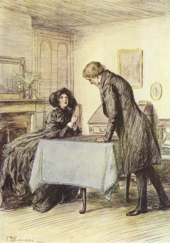 Illustration til Janets anger af George Eliot af Hugh Thomson