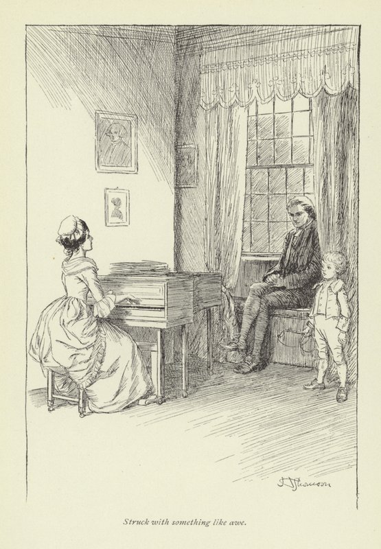 Illustration til Mr Gilfils Love Story af George Eliot af Hugh Thomson